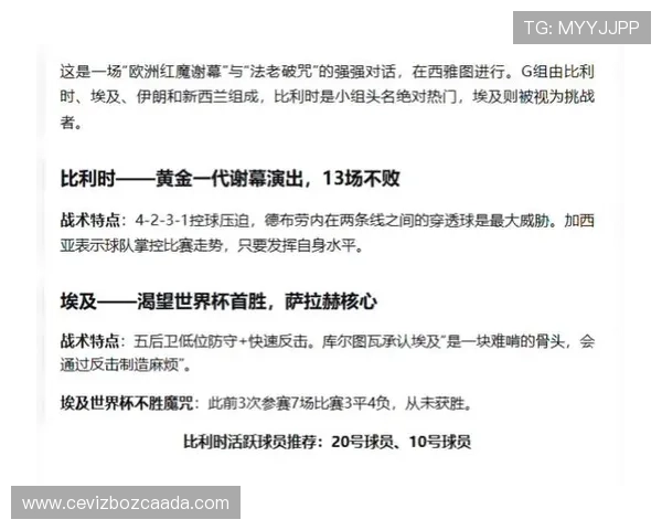 2026年世界杯比利时对阵埃及比赛中两队核心球员身价分析与最新动态
